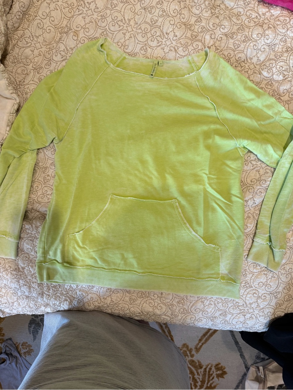 Free Society Lime Green Lightweight Sweatshirt size S